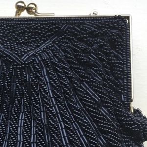 Beautiful Black Beaded Evening Bag by JEROMES